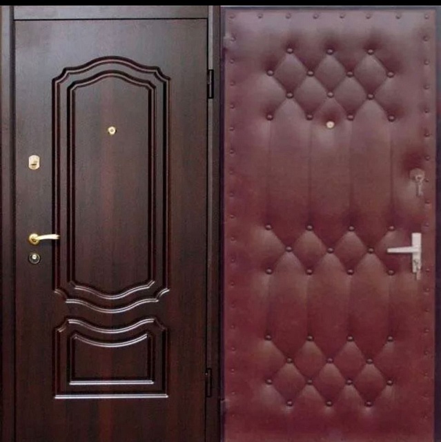 Обивка металлических и деревянных дверей. Установка и замена панелей мдф на входных дверях. Ремонт входных металлических и деревянных дверей