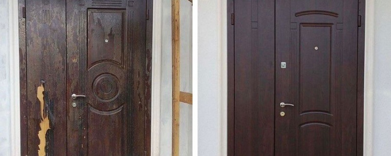 Замена МДФ панели входной двери